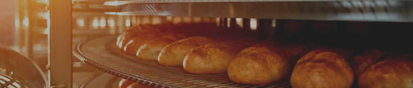 bread in an oven