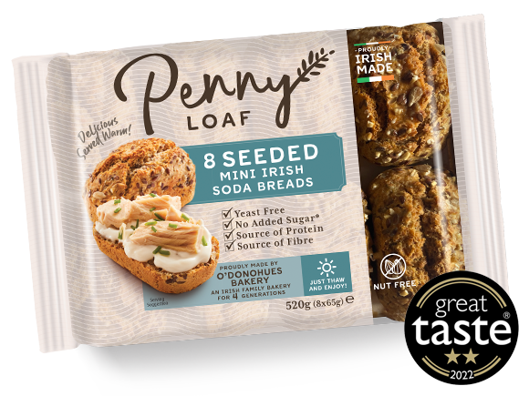8 pack of seeded Penny Loaf soda breads